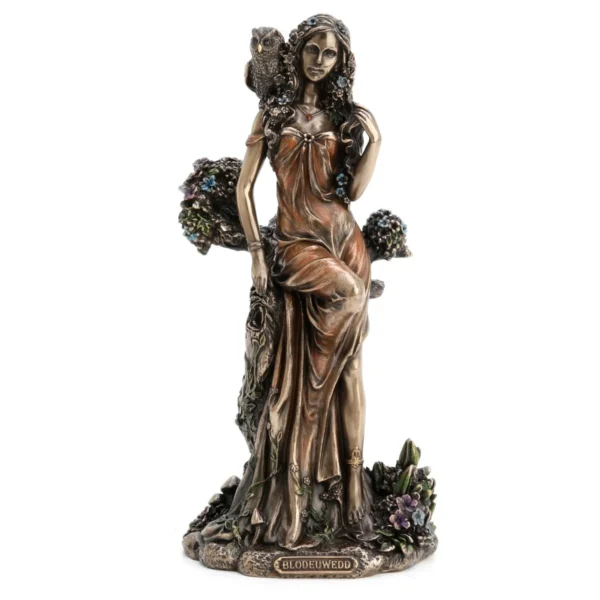 Figura de Blodeuwedd en bronce