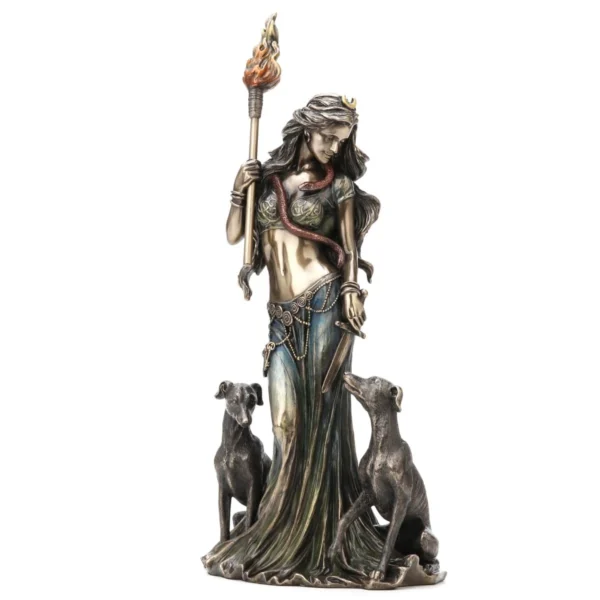 Figura de Hécate Diosa en bronce