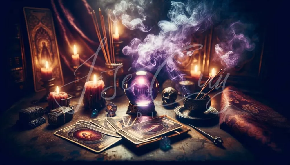 Cartas de tarot preparadas para una consulta con José Cuy
