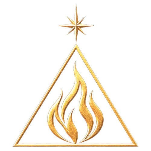 Símbolo dorado del elemento Fuego