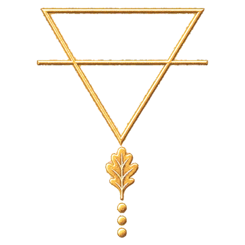 Símbolo dorado del elemento Tierra