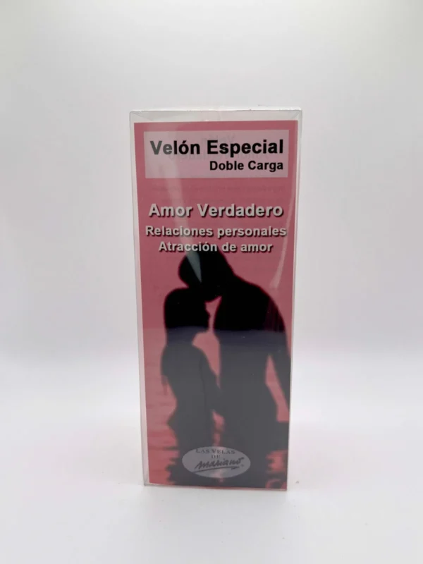 Velón rosa de Amor Verdadero con aceite para ungir